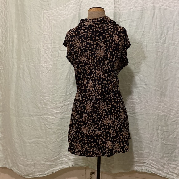 The Masai Clothing Company floral dress asymmetrical tie neckline - Picture 3 of 7